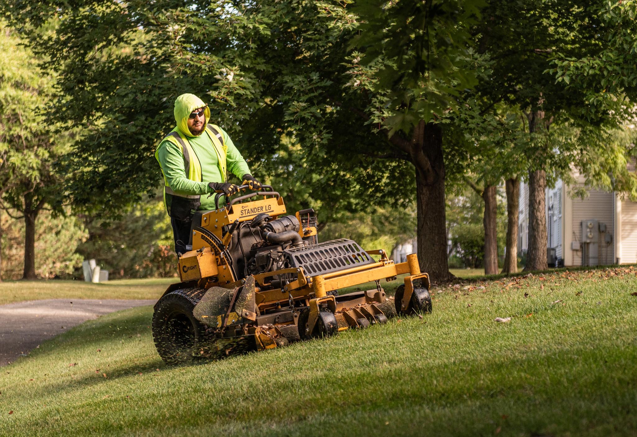 Commercial landscape maintenance, weekly mowing schedule